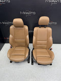 BMW E46 Sedan Wagon Pair Left & Right Front Power Leather Seats Brown M Sport