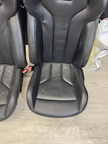 OEM BMW F82 M4 Front Driver Passenger Sport Seats Leather Merino Black *Notes*