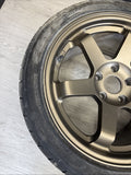 17x9 MATTE BRONZE TE37 STYLE WHEELS FITS HONDA CIVIC EG EK S2000