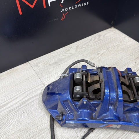 21-26 OEM BMW G80 G82 M3 M4 Front Driver Side Brake Caliper Brembo Blue