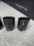 BMW F80 F82 F83 M3 M4 15-20 Stock Factory OEM Exhaust Muffler Gloss Black Tips