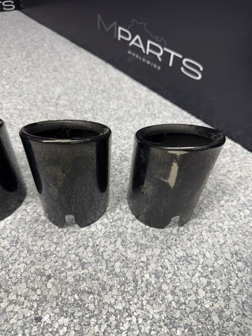 BMW F80 F82 F83 M3 M4 15-20 Stock Factory OEM Exhaust Muffler Gloss Black Tips