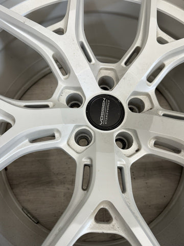 20” White Vossen Hybrid Forged HF-5 BMW G80 G82 G83 M3 M4 (21x10/22x11, 5x112)