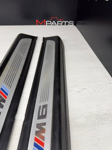 12-18 BMW M6 F12 Front Door Sills Cover Illuminated Trim Scuff Plate OEM *NOTE*