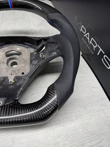 08-13 BMW E90 E92 E93 M3 OHC Carbon fiber Steering Wheel Tri Stitched DCT