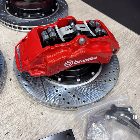 NEW 01-06 BMW E46 M3 BREMBO Big Brake Kit Red Calipers Rotors Set Plug & Play