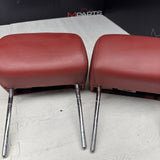 BMW 01-06 E46 M3 Convertible Rear Headrests Head Rests Imola Red OEM *Tab