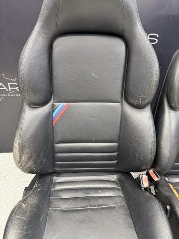 95-99 BMW E36 M3 Coupe Front Vaders Vader Seats Manual Black Ripped
