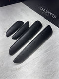 01-06 BMW E46 M3 Convertible Door Upper Arm Rest Armrest Pads Black *Broken Tab*