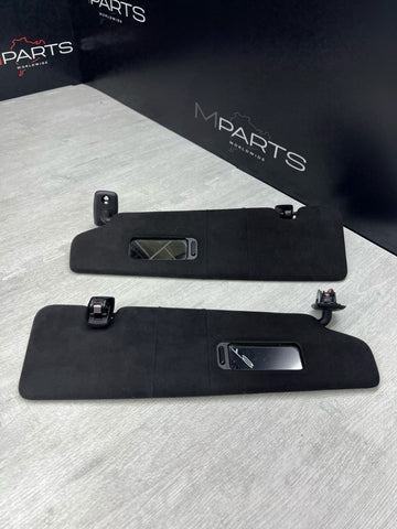 Alcantara Sun Visors Shades Mirrors Pair 51168079801 BMW F92 M8 Coupe