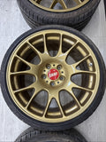 BBS CH017 19” BMW 01-06 E46 M3 Wheels Rims Staggered Set Gold