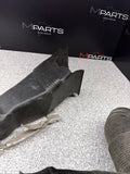 BMW E46 M3 OEM (2001-2006) BRAKE AIR INLET DUCTS + BRACKETS PAIR *1 BROKEN TAB