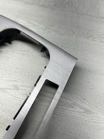 01-06 BMW E46 M3 Convertible Interior Center Shift Shifter Trim Brushed Aluminum