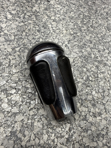 2004-2006 BMW E46 M3 SMG GEAR SHIFT KNOB NAPPA BLACK LEATHER / CHROME OEM