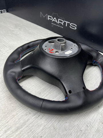REWRAPPED Perforated BMW Steering Wheel 01-06 E46 M3 Stock MANUAL 32342282020