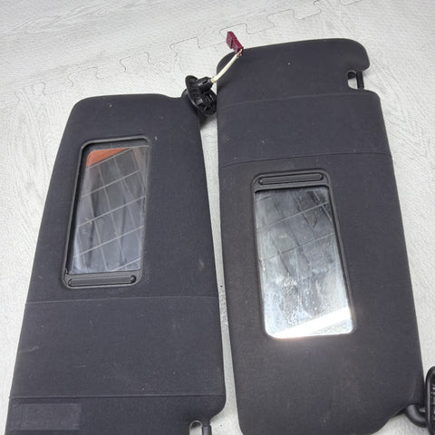 BMW E46 M3 01-06 Coupe Set Left Right Sun Visor Shade Black Pair OEM *Notes*