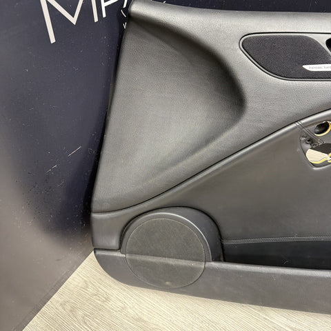 01-06 BMW E46 M3 FRONT PASSENGER RIGHT SIDE DOOR PANEL CARD BLACK OEM