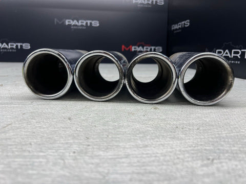 08-13 OEM BMW E92 E93 M3 S65 Rear Exhaust Quad Muffler Tips (4)