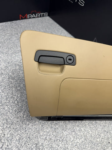 08-13 BMW E93 M3 CONVERTIBLE GLOVE BOX COMPARTMENT NOVILLO LEATHER BAMBOO
