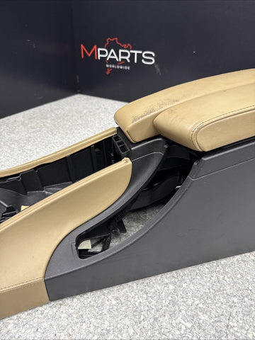 08-13 BMW E90 E92 E93 M3 Front Center Console Armrest Extended Leather Bamboo