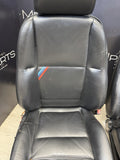 91-99 BMW E36 M3 SPORT SEDAN FRONT MANUAL BLACK LEATHER SEAT PAIR OEM *Notes*