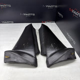01-06 BMW E46 M3 Coupe Rear Seat Backrest Side Bolster Pair Black Napa OEM *Rip*