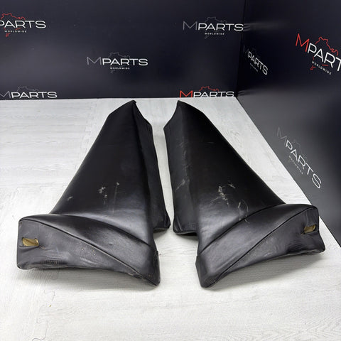 01-06 BMW E46 M3 Coupe Rear Seat Backrest Side Bolster Pair Black Napa OEM *Rip*