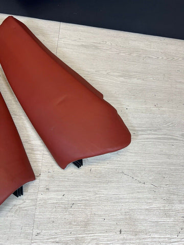 08-13 BMW E92 M3 Rear Fox Red Pair Leather Seat Side Bolsters