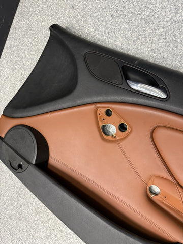 01-06 BMW E46 M3 FRONT RIGHT PASSENGER SIDE DOOR PANEL CARD CINNAMON OEM