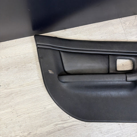 96-02 BMW Z3M Front Left Driver Door Card Panel Cover Trim Leather Black