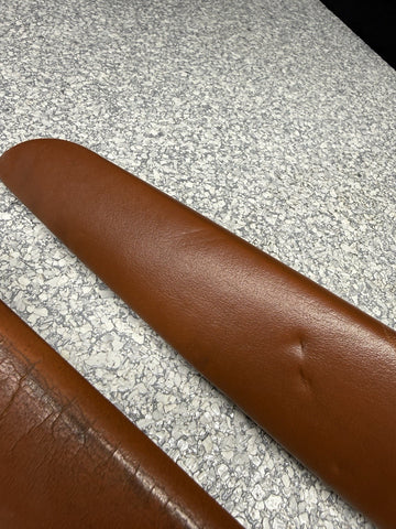 01-06 BMW E46 M3 Convertible Door Upper Arm Rest Armrest Pads Cinnamon *3 Tabs*