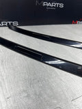 08-13 BMW E92 335 M3 Coupe Roof Rails Mouldings Pair 51138045379 Sapphire Black