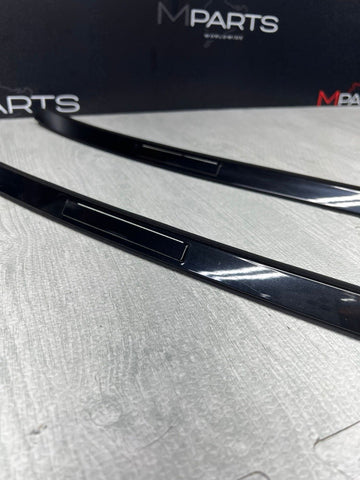 08-13 BMW E92 335 M3 Coupe Roof Rails Mouldings Pair 51138045379 Sapphire Black