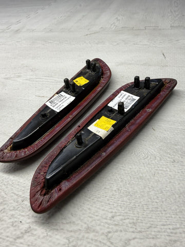 BMW E46 325 330 M3 Convertible Rear Imola Red Upper Armrest Pads 7894431 7894432