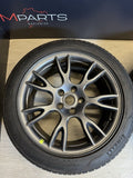 19" Tesla Model S Plaid OEM Factory Rims Wheels Charcoal Gray + Pirelli Tires