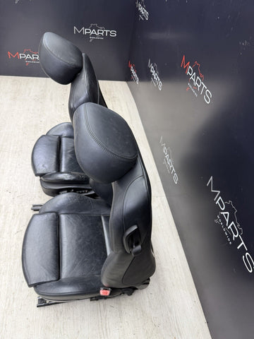 BMW E46 M3 Coupe Front Sport Seats Pair Black Napa Leather 2001-2006 OEM *Notes*