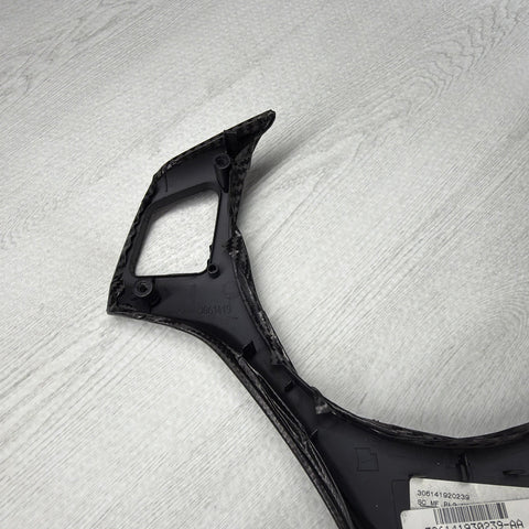 08-13 BMW E90 E92 E93 M3 Lower Steering Wheel Trim Cover Plate Black Wrapped