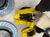 NEW 95-99 BMW E36 M3 BREMBO Big Brake Kit Yellow Calipers Rotors Set Plug Play