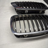 BMW E46 M3 01-06 Hood Grille Chrome OEM Left Right Pair *Broken Tabs*