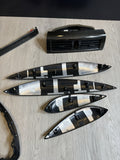 06-07 OEM BMW E63 E64 M6 Front Rear Door Dash Center Console Carbon Trim SET