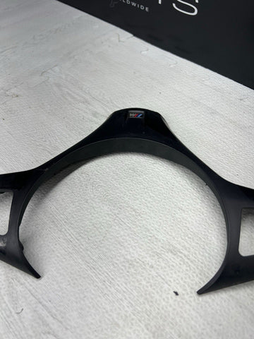 08-13 BMW E90 E92 E93 M3 Lower Steering Wheel Trim Cover Plate Black