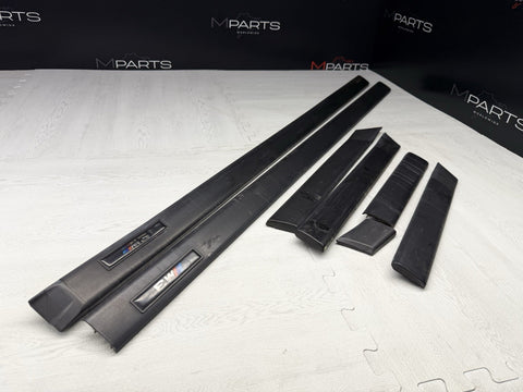 BMW E36 M3 Coupe 1992-1999 Black Door Mouldings Trims Set OEM