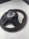 20-24 OEM BMW F97 F98 X3M Heated Steering Wheel Rewrapped Faded Suede