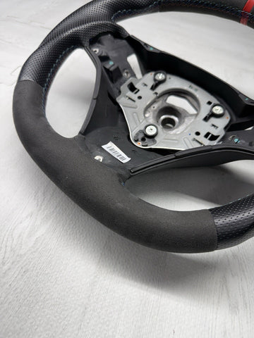 BMW 08-13 E90 E92 E93 M3 DCT Flatbottom Steering Wheel Rewrapped