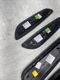 01-06 BMW E46 M3 Convertible Door Upper Arm Rest Armrest Pads Black *Broken Tab*