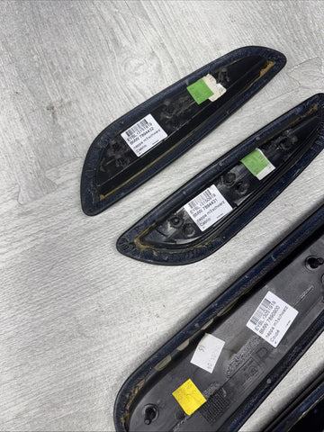01-06 BMW E46 M3 Convertible Door Upper Arm Rest Armrest Pads Black *Broken Tab*
