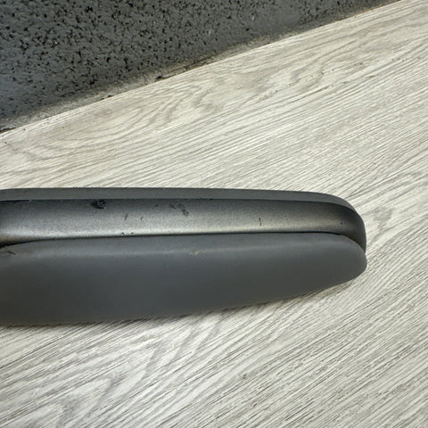 01-06 BMW OEM E46 M3 Titan Shadow Gray Vert Trim Armrest + Pad Left Driver Rear