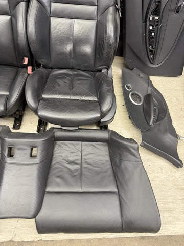06-10 BMW E64 M6 Front Rear Seats Door Panels Leather Merino Seats Set Black Oem