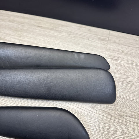 01-06 BMW E46 M3 Convertible Door Upper Arm Rest Armrest Pads Black *Notes*