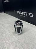 2004-2006 BMW E46 M3 SMG GEAR SHIFT KNOB NAPPA LEATHER CHROME OEM